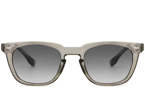 Rectangular Grey Plastic Sunglasses #BS2503-0511