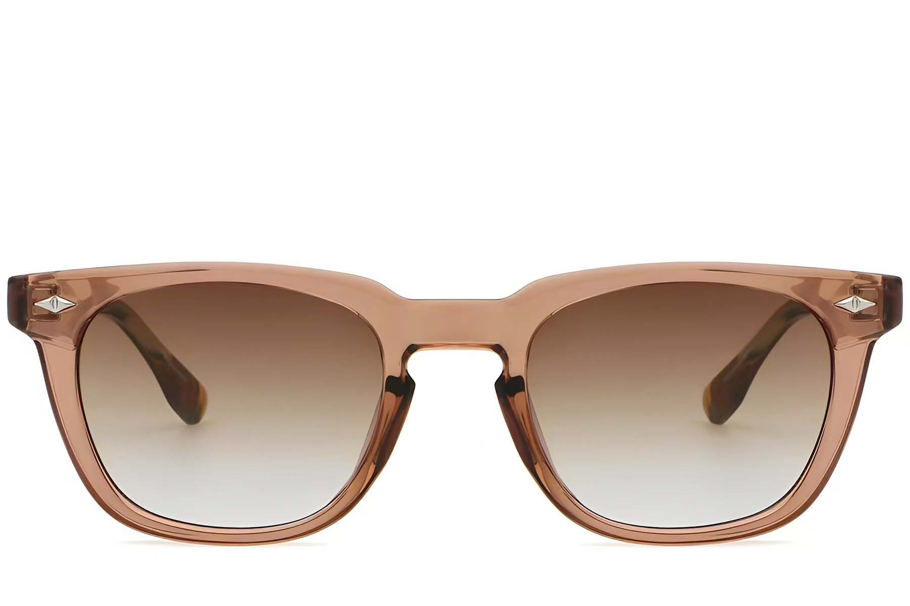 Rectangular Brown Plastic Sunglasses #BS2503-0512