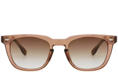 Lunettes de soleil rectangulaires en plastique marron #BS2503-0512