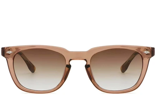 Rectangular Brown Plastic Sunglasses #BS2503-0512