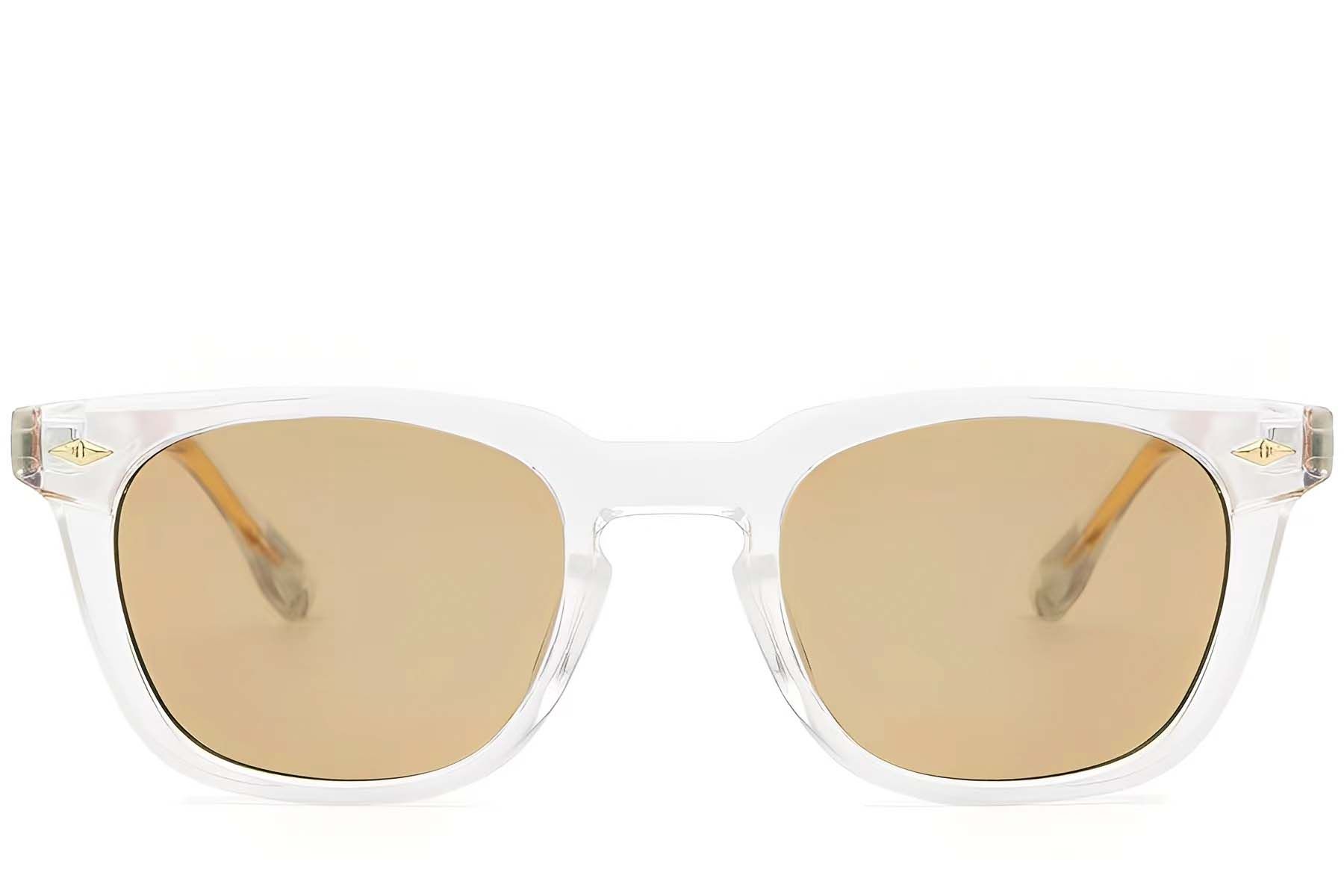 Rectangular Transparent Plastic Sunglasses #BS2503-0514