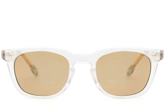 Lunettes de soleil rectangulaires en plastique transparent #BS2503-0514