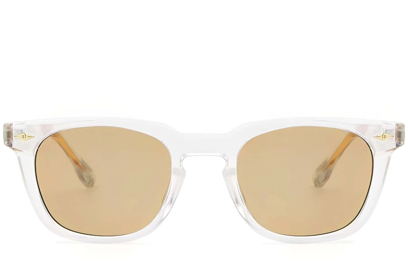 Lunettes de soleil rectangulaires en plastique transparent #BS2503-0514