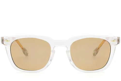 Lunettes de soleil rectangulaires en plastique transparent #BS2503-0514