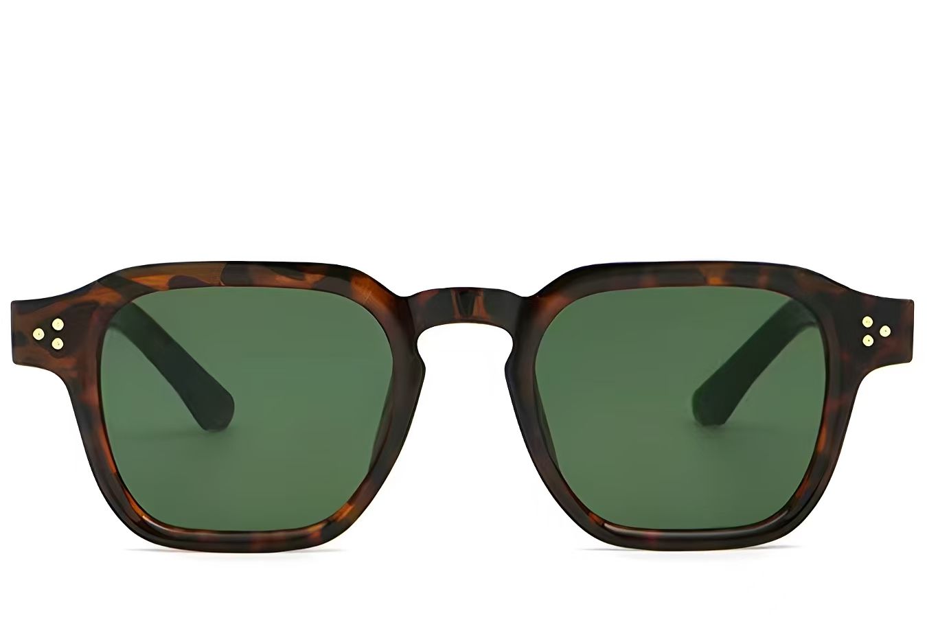 Rectangular Tortoiseshell Plastic Sunglasses #BS2513-0003