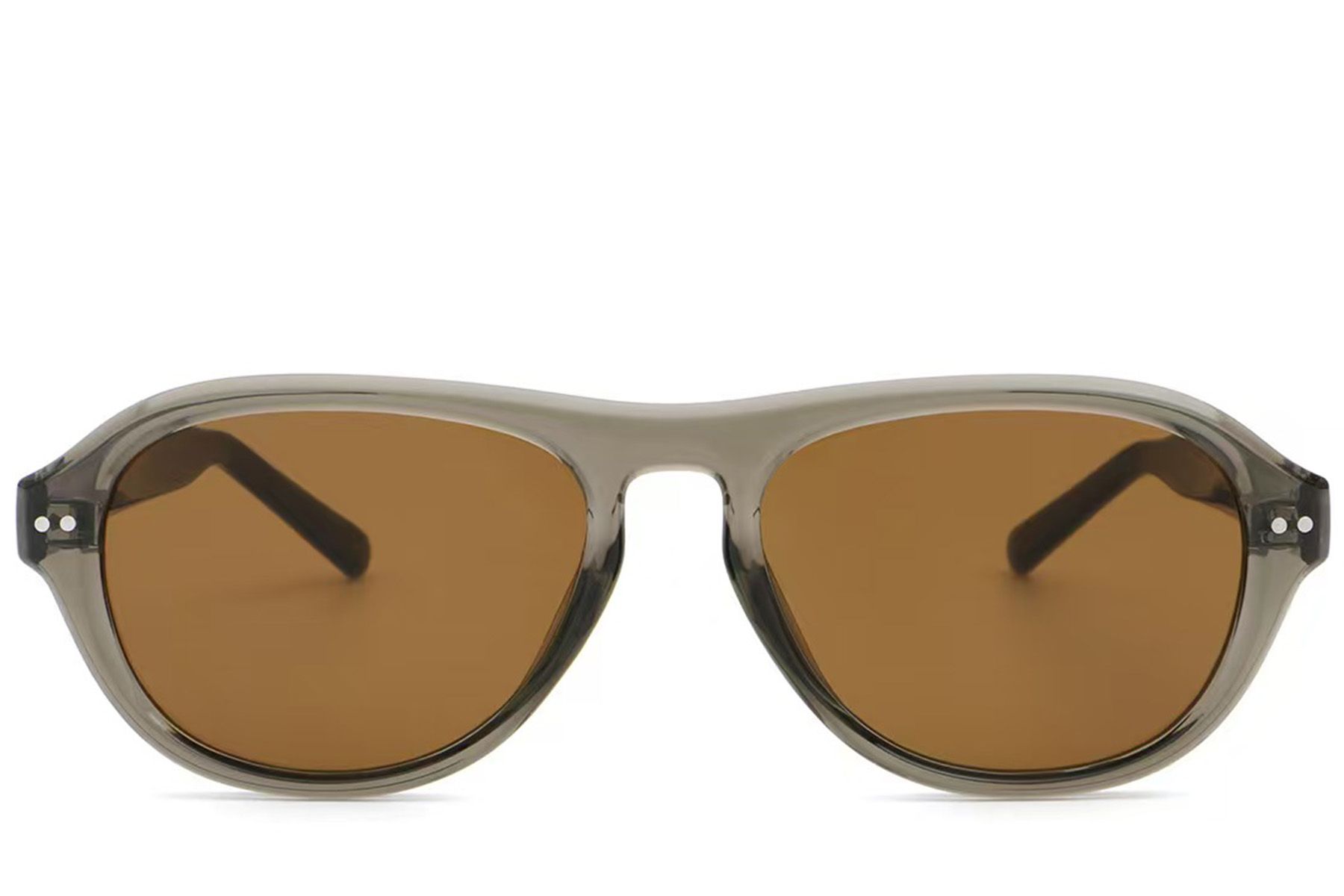 Aviator Brown Plastic Sunglasses #BS2513-0013