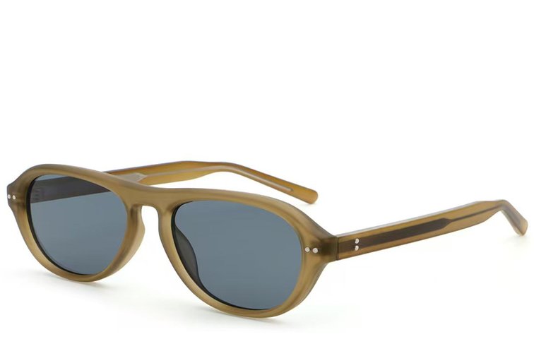 Aviator Brown Plastic Sunglasses #BS2513-0014