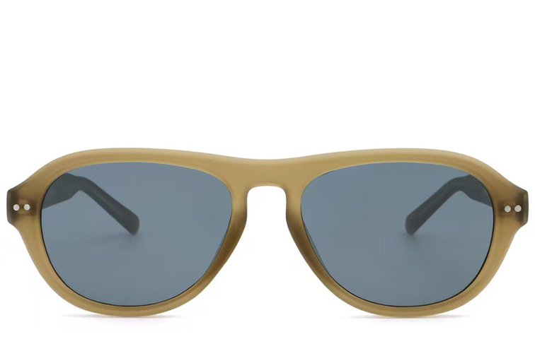 Aviator Brown Plastic Sunglasses #BS2513-0014