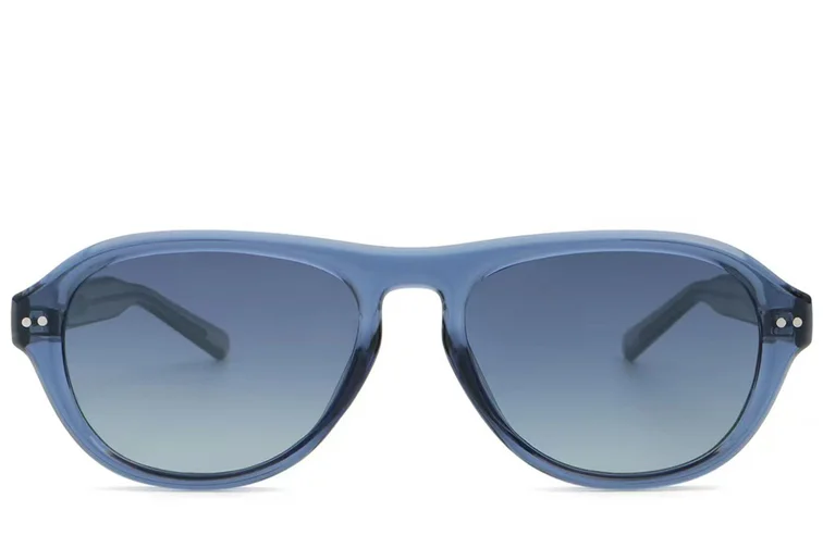 Aviator Blue Plastic Sunglasses #BS2513-0015