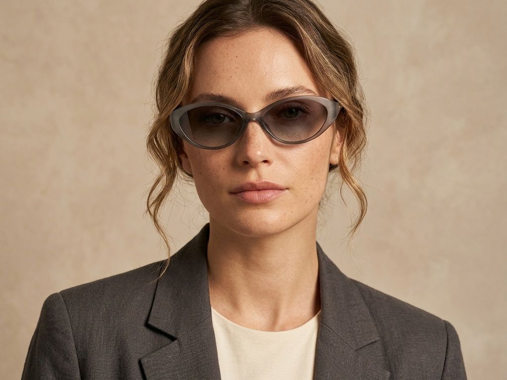 Butterfly Grey Plastic Sunglasses #BS2513-0018
