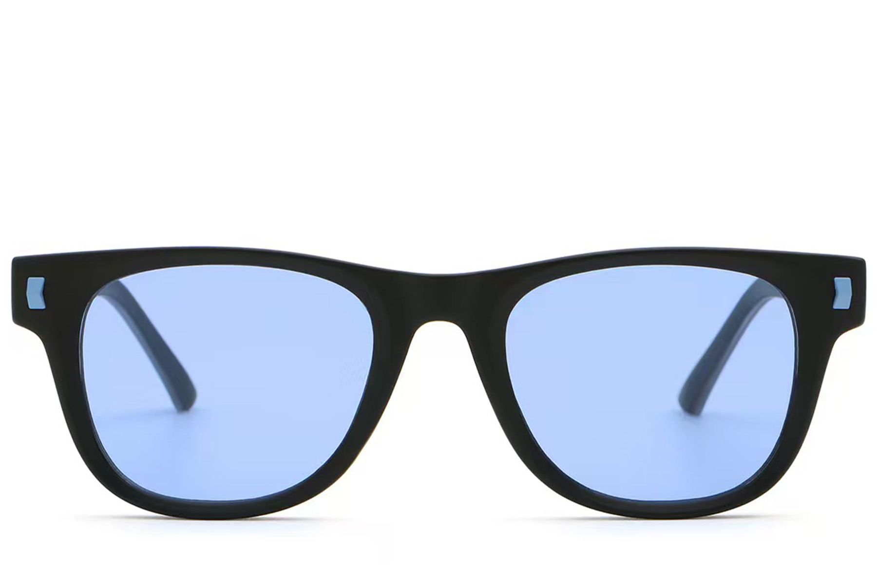 Rectangular Black Plastic Sunglasses #BS2513-0027