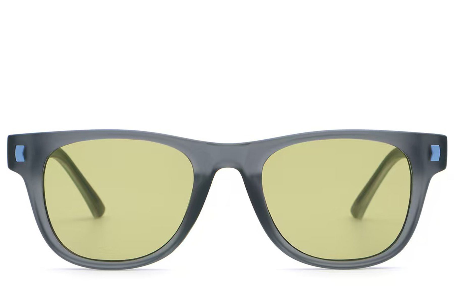 Rectangular Grey Plastic Sunglasses #BS2513-0028