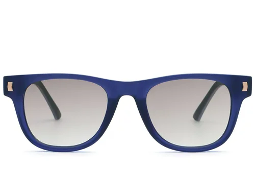 Rectangular Blue Plastic Sunglasses #BS2513-0031