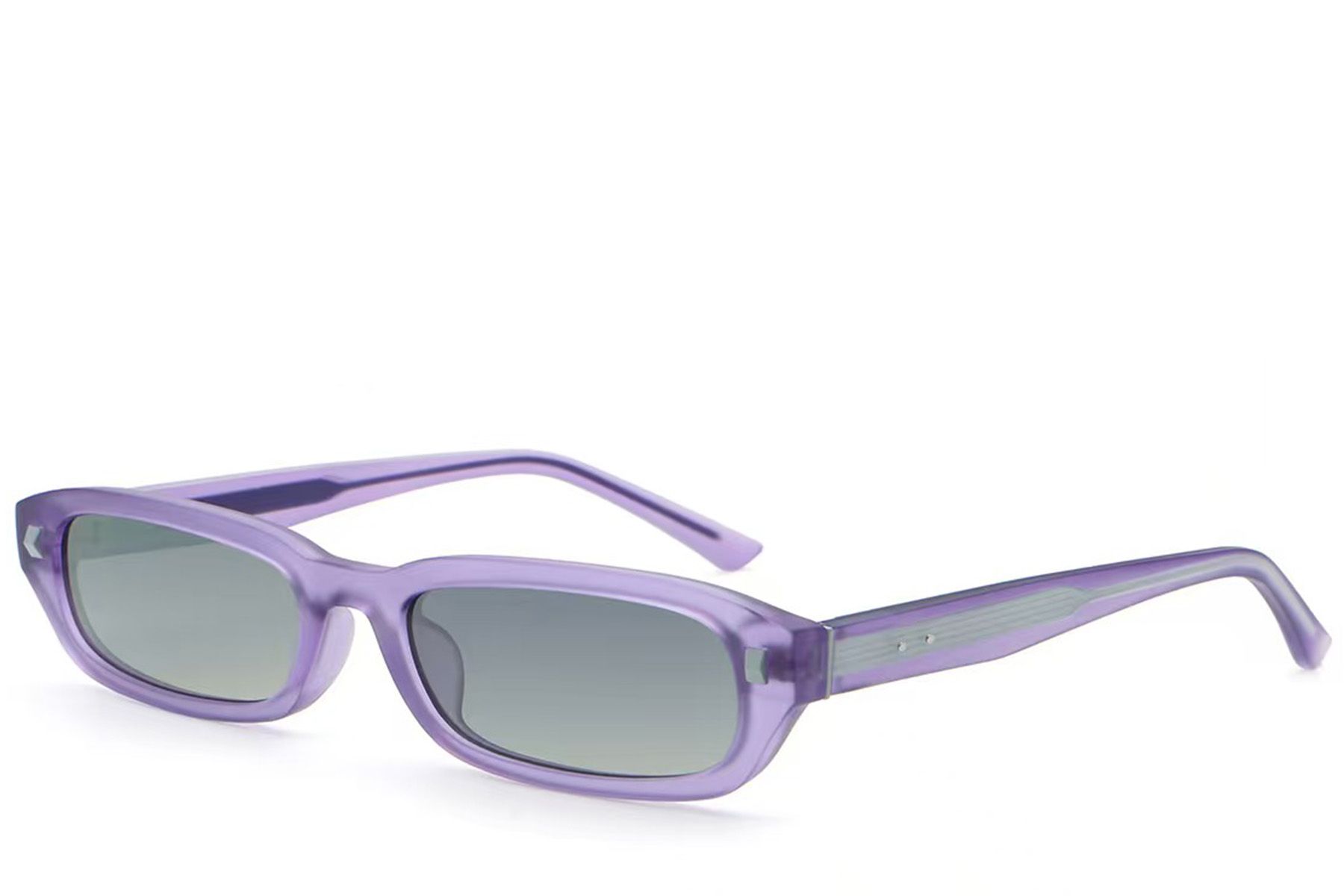 Rectangular Purple Plastic Sunglasses #BS2513-0033