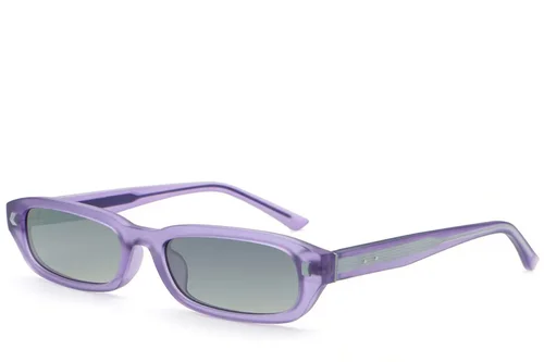 Rectangular Purple Plastic Sunglasses #BS2513-0033