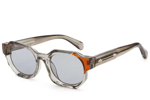 Geometric Grey Plastic Sunglasses #BS2513-0036
