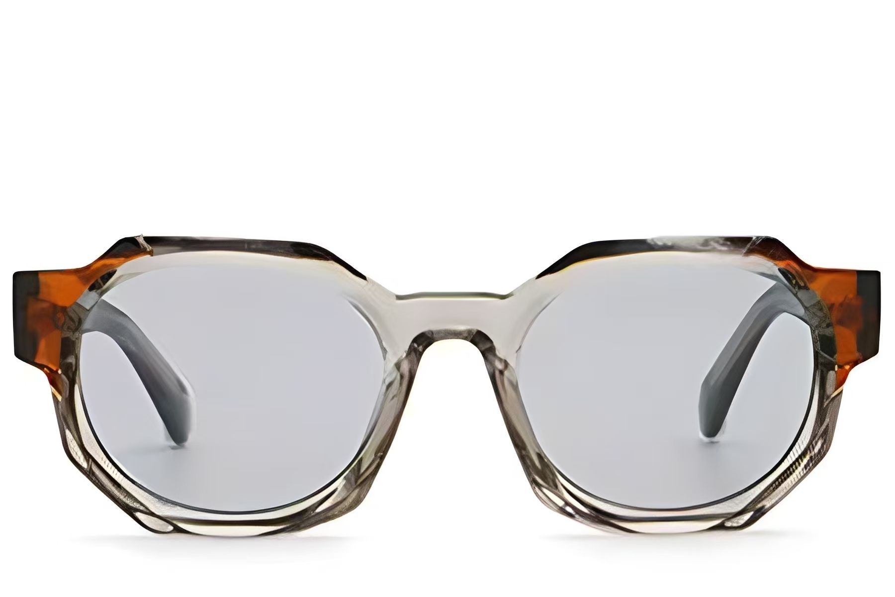 Geometric Grey Plastic Sunglasses #BS2513-0036
