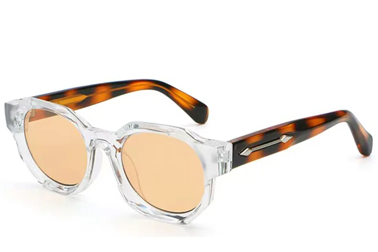 Geometric Transparent Plastic Sunglasses #BS2513-0039