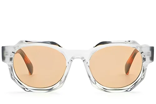 Geometric Transparent Plastic Sunglasses #BS2513-0039