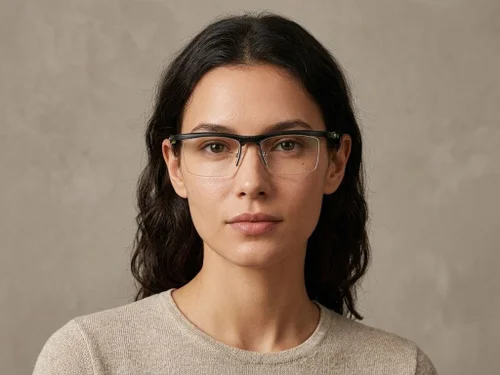 Lunettes rectangulaires noires Ultem #BS2519-0001