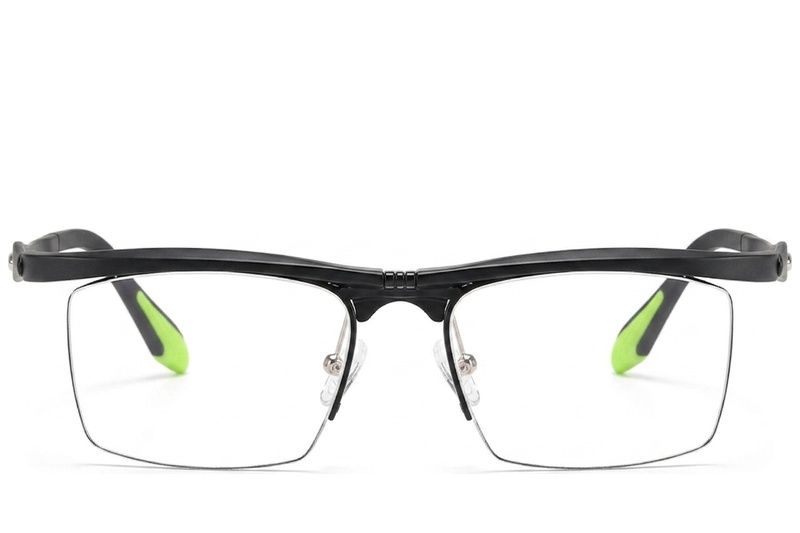 Occhiali rettangolari in Ultem nero #BS2519-0001
