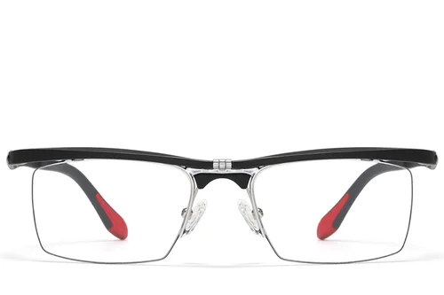 Lunettes rectangulaires noires Ultem #BS2519-0002