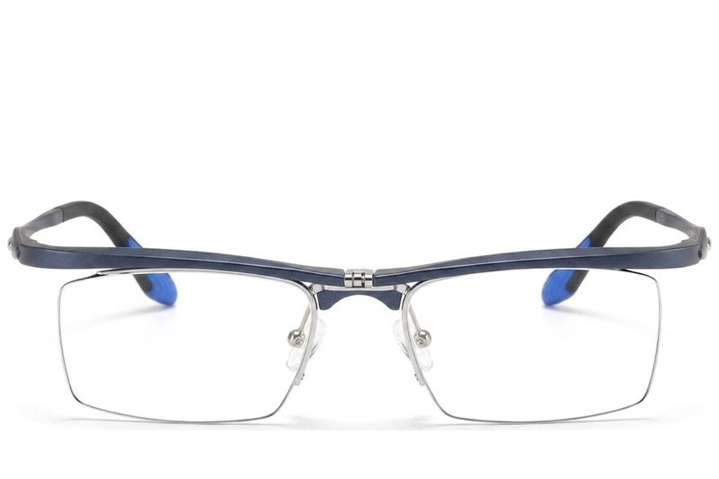 Rectangular Blue Ultem Glasses #BS2519-0004