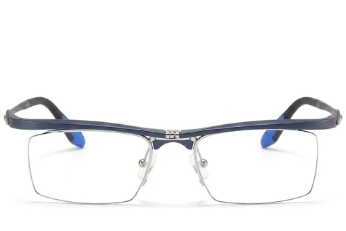 Lunettes rectangulaires bleues Ultem #BS2519-0004