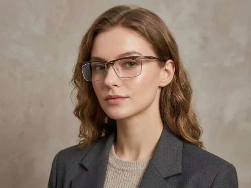 Lunettes rectangulaires en Ultem marron #BS2519-0005