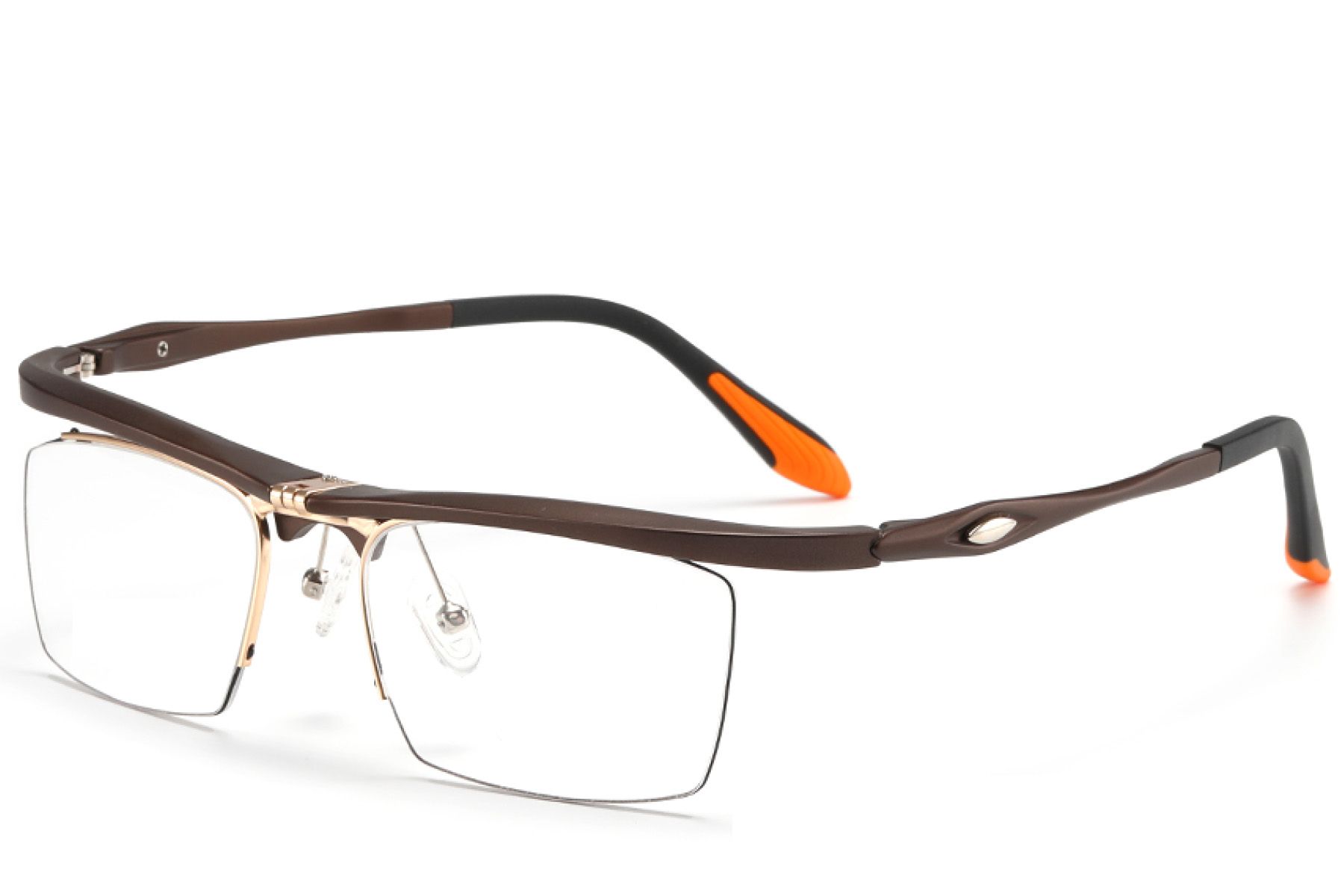 Rectangular Brown Ultem Glasses #BS2519-0005