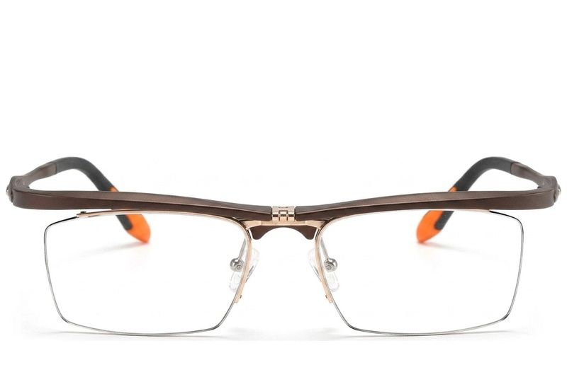 Rectangular Brown Ultem Glasses #BS2519-0005