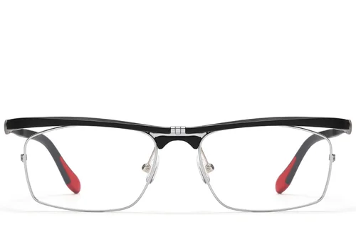 Lunettes rectangulaires noires Ultem #BS2519-0007