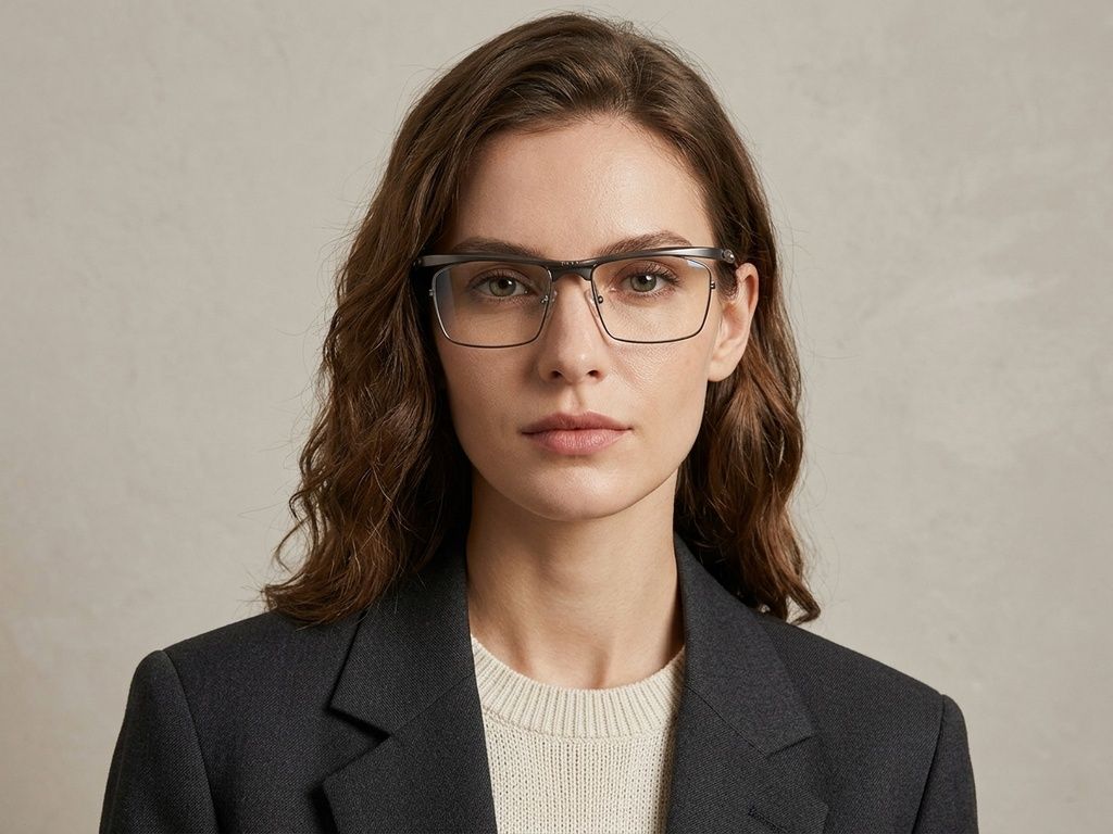 Gafas rectangulares de Ultem gris #BS2519-0008