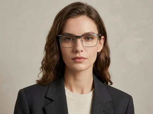 Lunettes rectangulaires grises Ultem #BS2519-0008