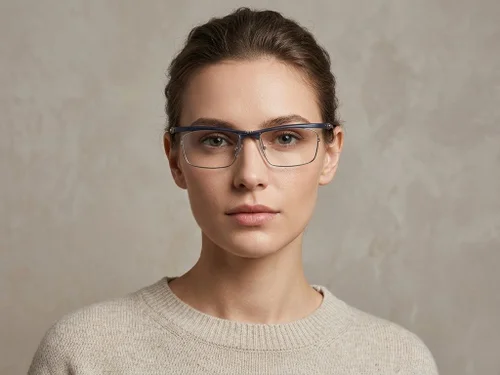 Lunettes rectangulaires bleues Ultem #BS2519-0009