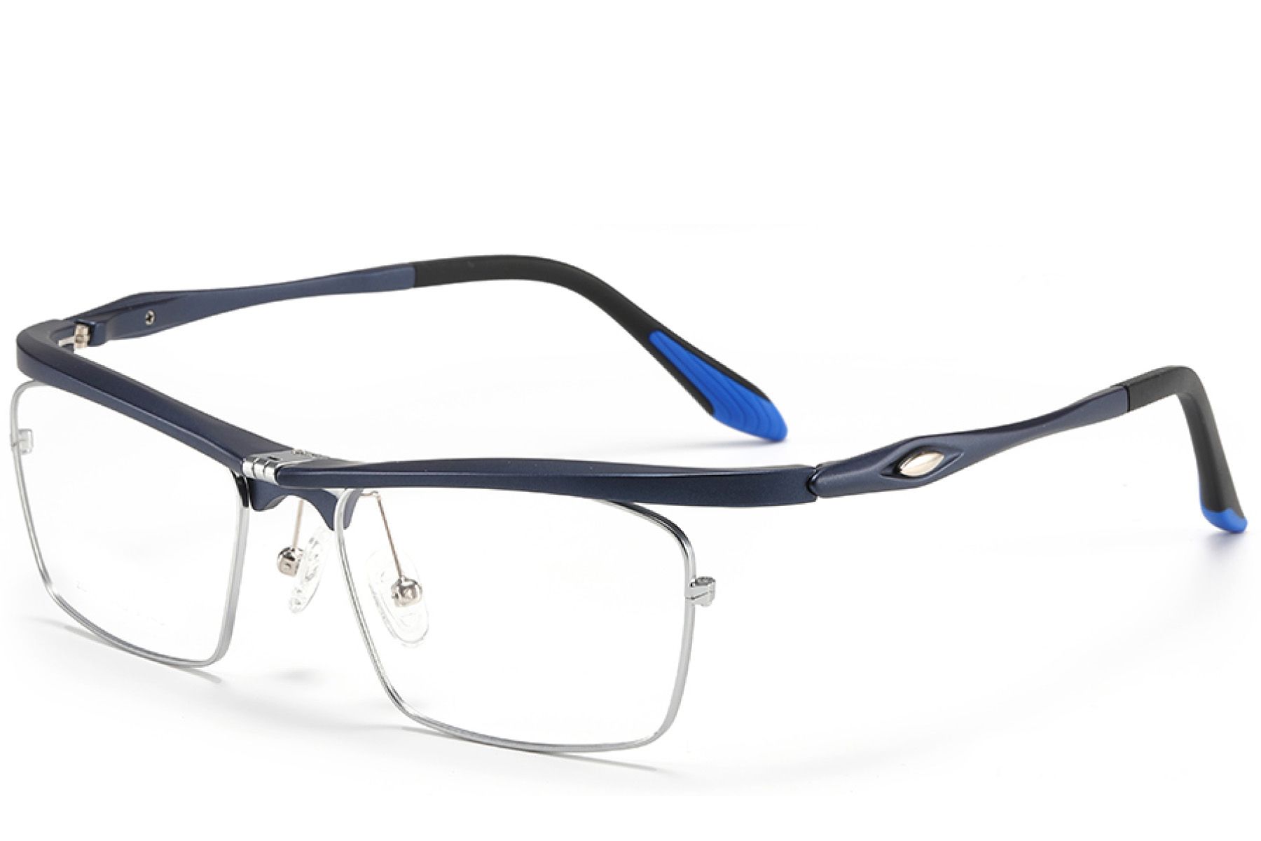 Rectangular Blue Ultem Glasses #BS2519-0009