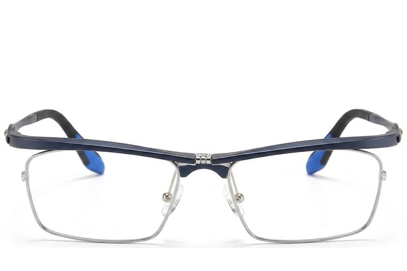 Rectangular Blue Ultem Glasses #BS2519-0009