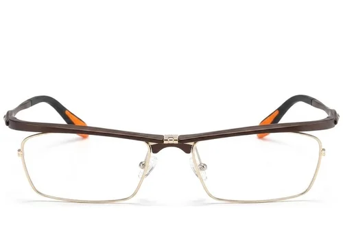 Lunettes rectangulaires en Ultem marron #BS2519-0010