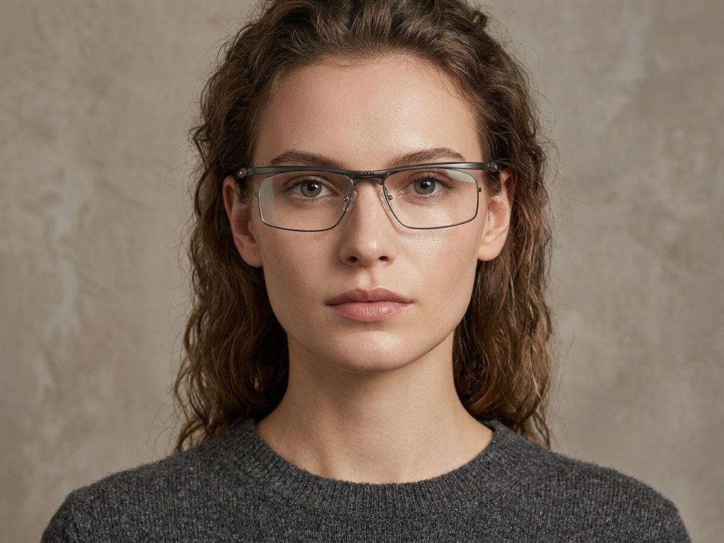 Rectangular Grey Ultem Glasses #BS2519-0013