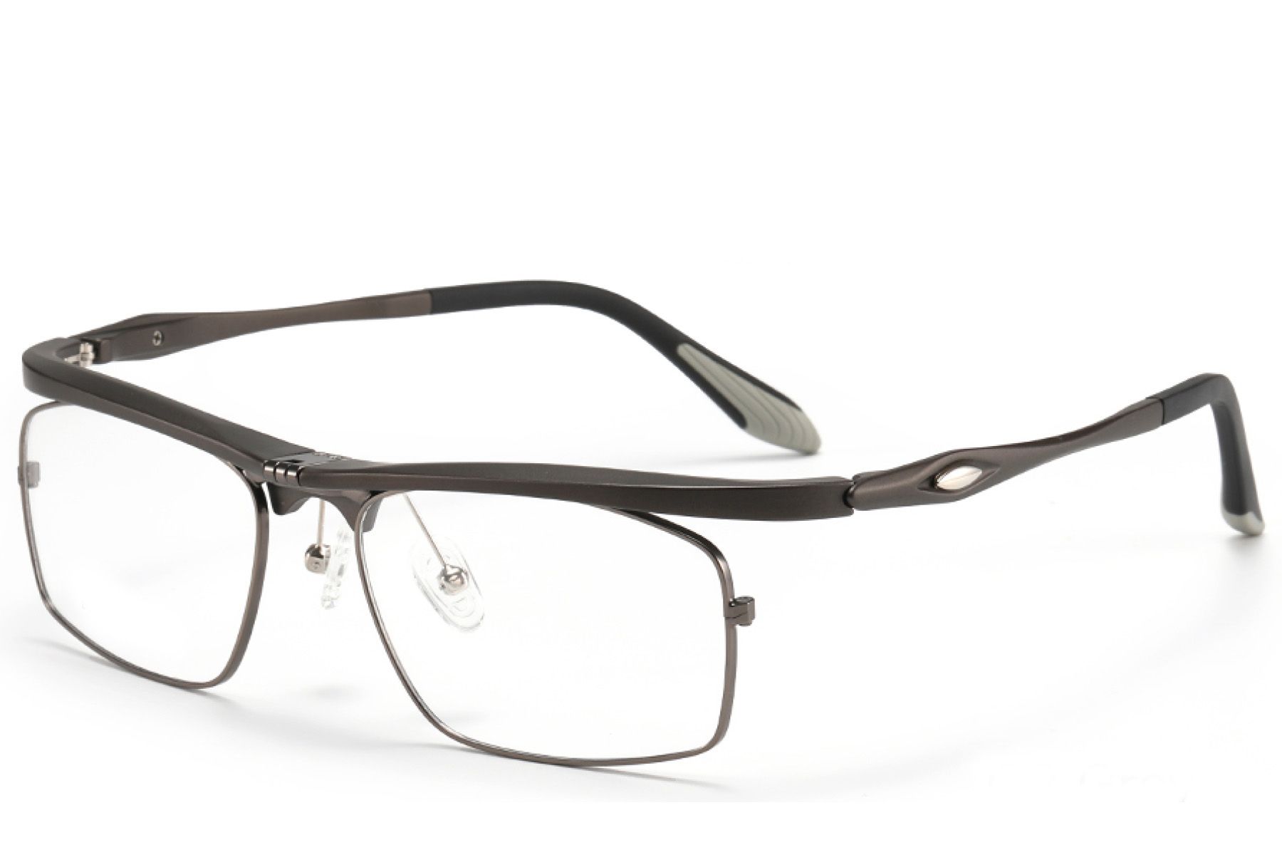 Rectangular Grey Ultem Glasses #BS2519-0013
