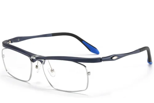 Lunettes rectangulaires bleues Ultem #BS2519-0014