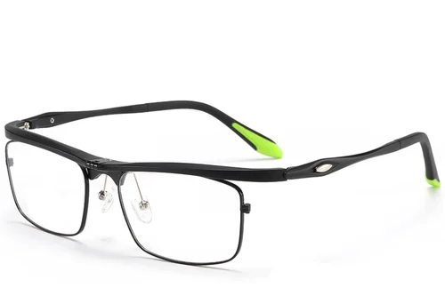Lunettes rectangulaires noires Ultem #BS2519-0016