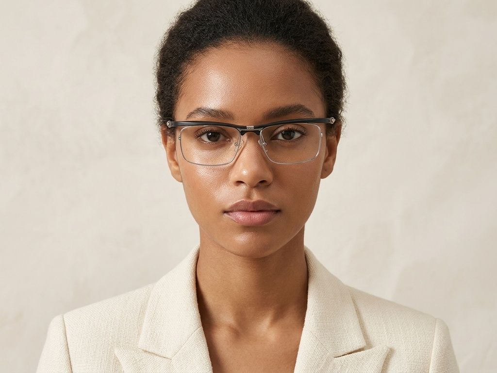 Rectangular Black Ultem Glasses #BS2519-0017