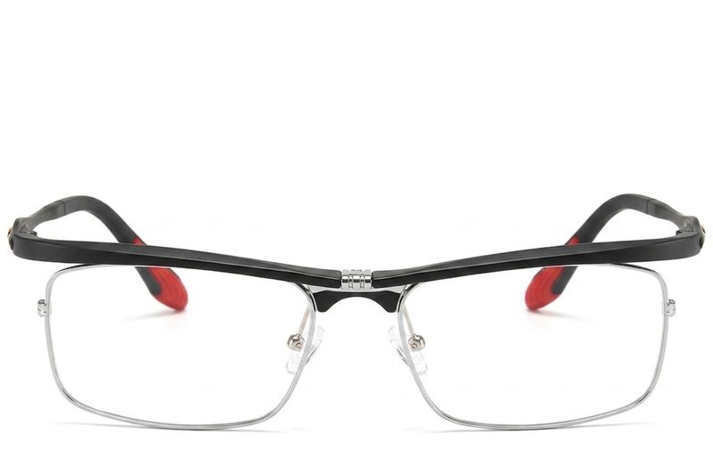 Occhiali rettangolari in Ultem nero #BS2519-0017
