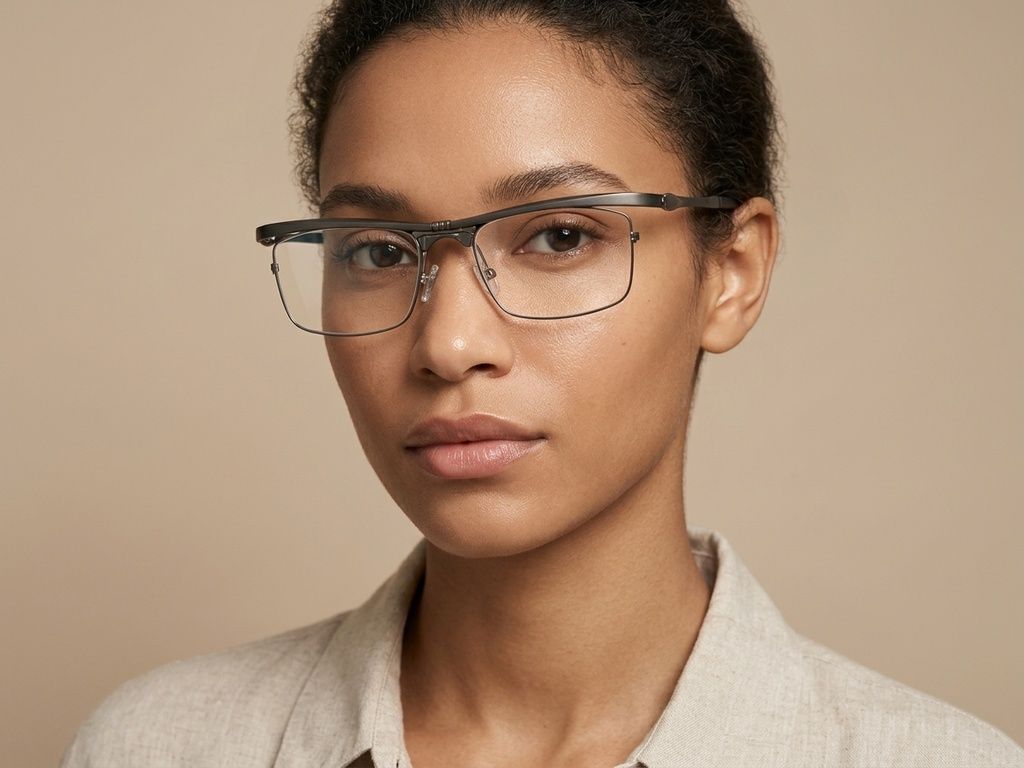 Rectangular Grey Ultem Glasses #BS2519-0018