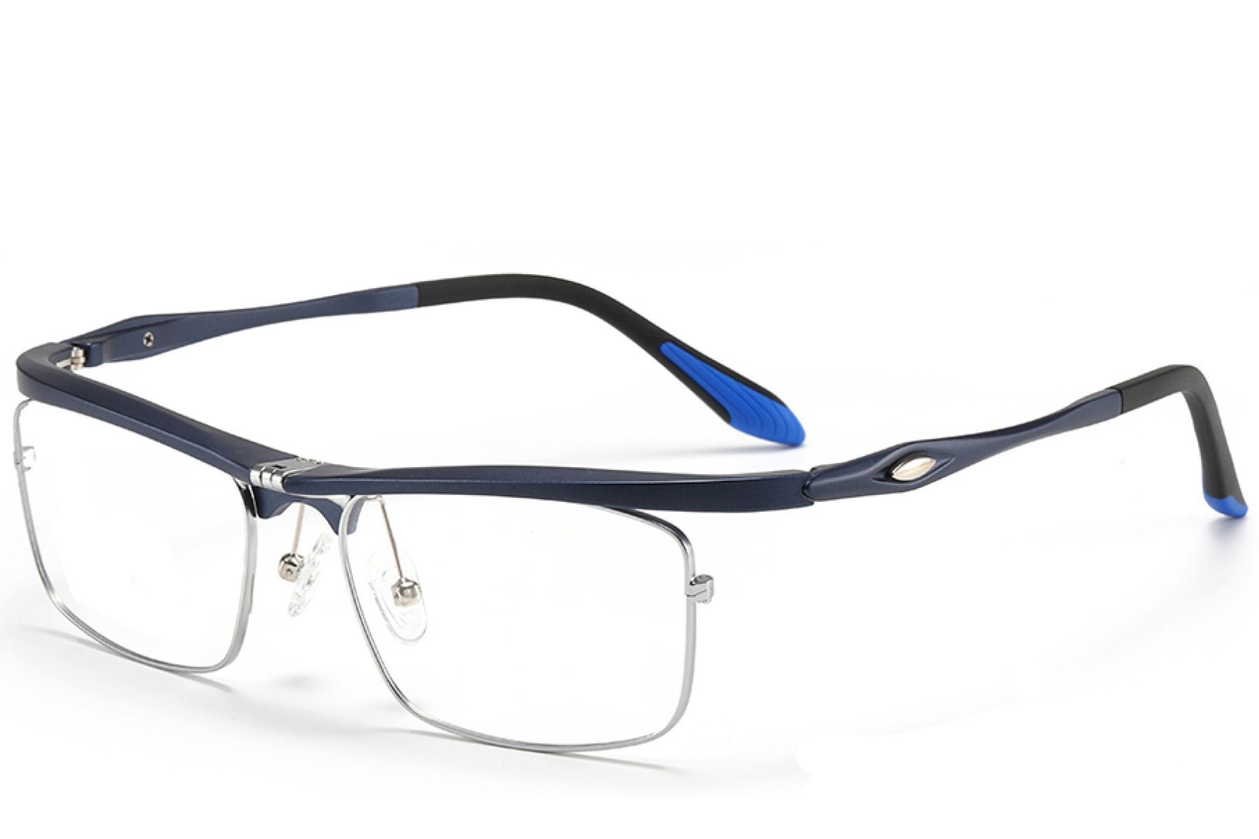 Rectangular Blue Ultem Glasses #BS2519-0019