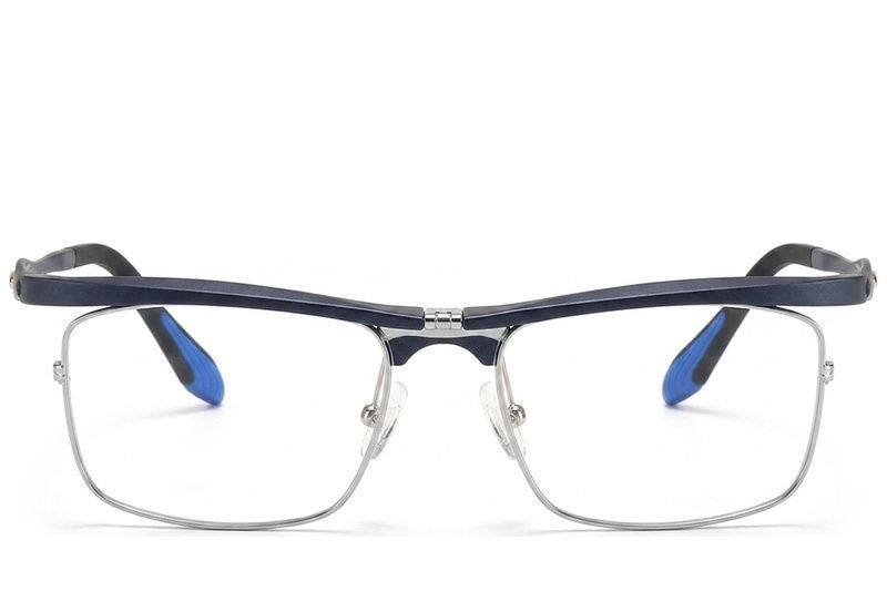 Rectangular Blue Ultem Glasses #BS2519-0019