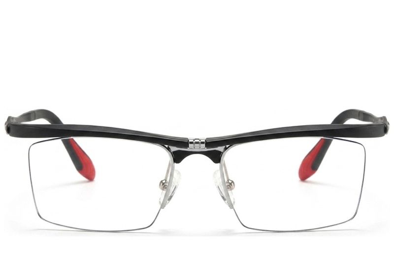 Halbrandlose schwarze Ultem-Brille #BS2519-0022