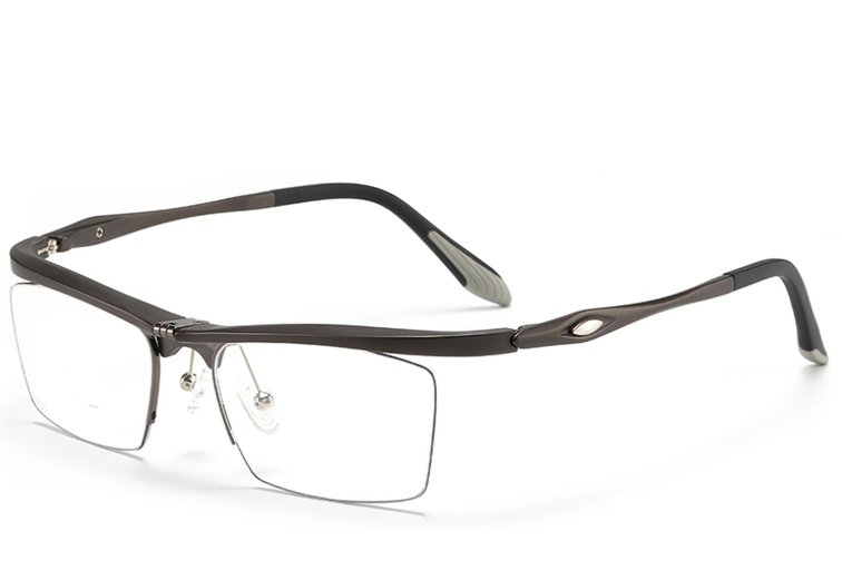 Occhiali da vista semi-senza montatura in Ultem grigio #BS2519-0023