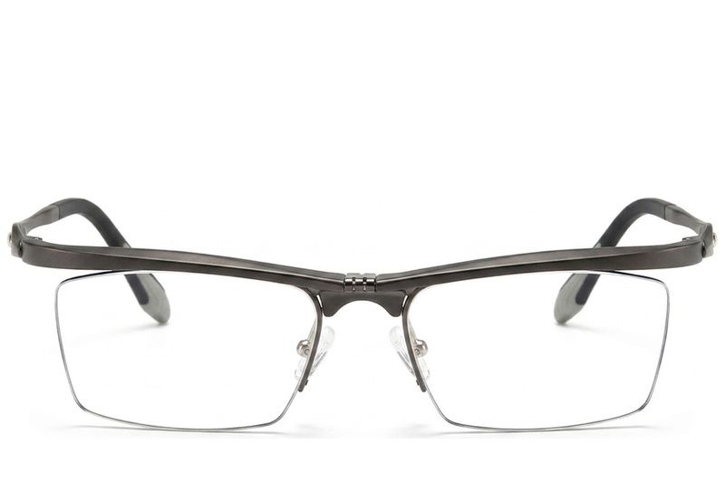 Halbrandlose graue Ultem-Brille #BS2519-0023